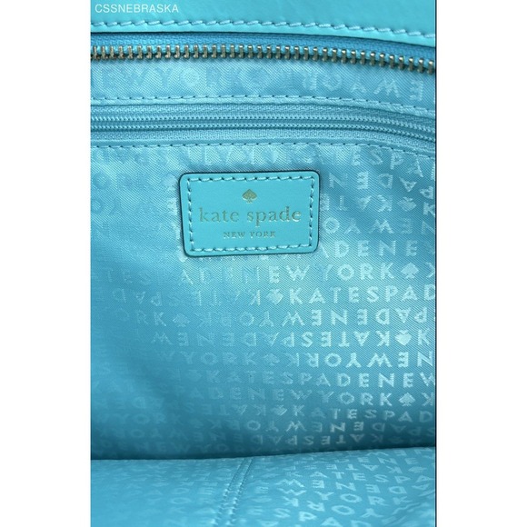 Kate Spade New York Aqua/Teal leather tote - Size M - Picture 5 of 11